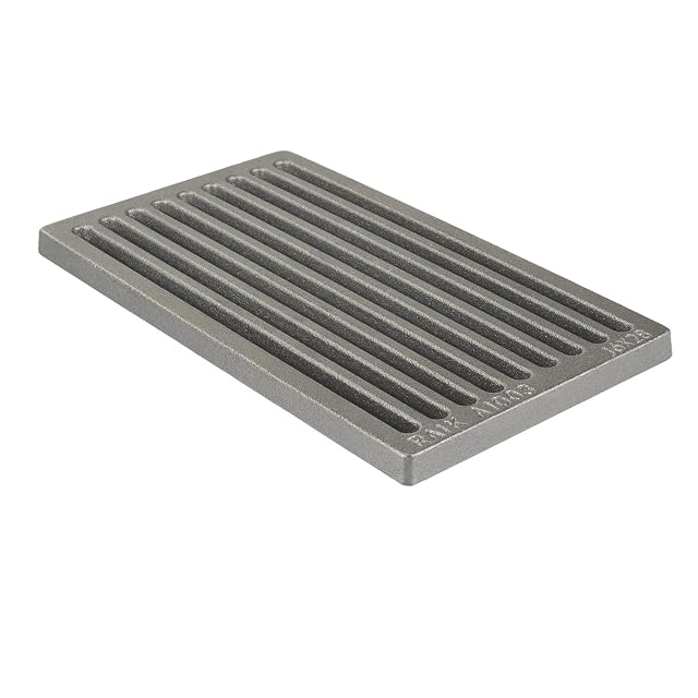 Grille de foyer rectangulaire en fonte anthracite de 28,1 sur 16,5 centimètres