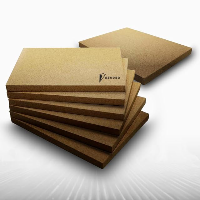 Deux plaques de foyer en vermiculite de 400 sur 300 millimètres et 30 millimètres d’épaisseur