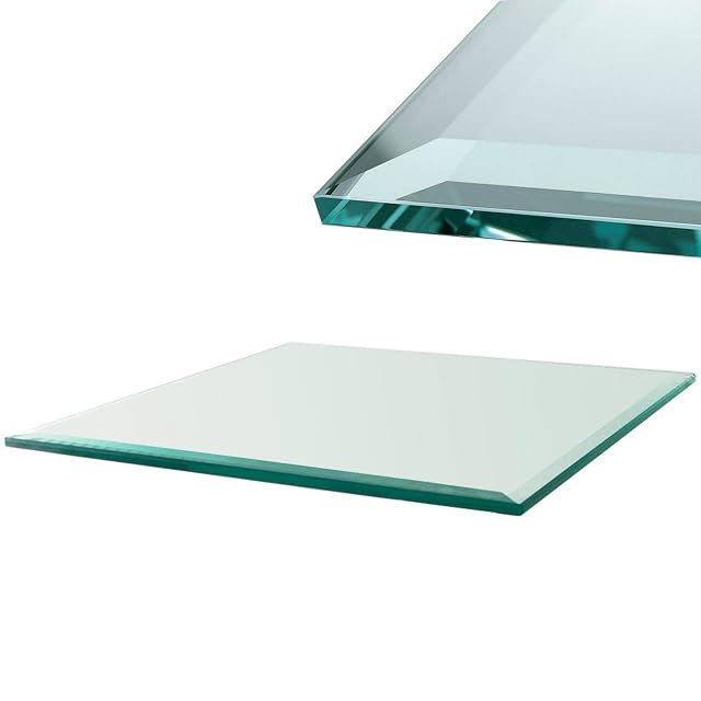 Plaque de verre trempé transparent de 6 mm en 80 sur 70 centimètres à chanfrein poli